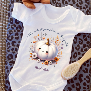 Personalised First Halloween Baby Vest My first Halloween Babygrow Pumpkin Baby's First Halloween Trick or Treat 1st Halloween Personalised Romper