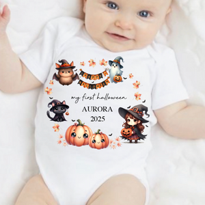 Personalised First Halloween Baby Vest My first Halloween Babygrow Pumpkin Baby's First Halloween Trick or Treat 1st Halloween Personalised Romper
