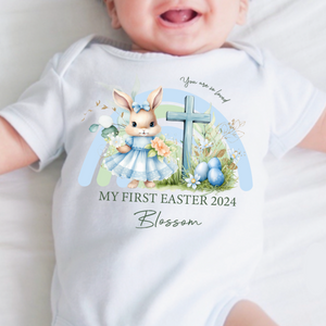 Easter Babygrow, Easter Sleepsuit, My 1st Easter, My First Easter, Babies first Easter sleepsuit, Easter baby outfit, New baby gift Vest