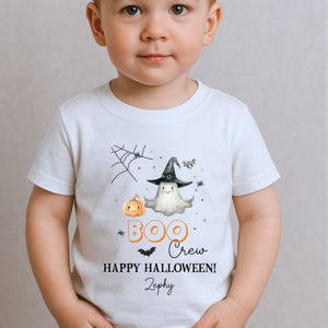 Personalised Halloween T-Shirt, Pumpkin Patch Tee, Custom Trick or Treat Tee, Spooky Tee, Too Cute to Spook, Boo Bag Gift, Girls Halloween Tee