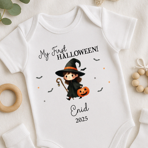 Personalised First Halloween Baby Vest My first Halloween Babygrow Pumpkin Baby's First Halloween Trick or Treat 1st Halloween Personalised Romper