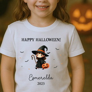 Personalised Halloween T-Shirt, Pumpkin Patch Tee, Custom Trick or Treat Tee, Spooky Tee, Too Cute to Spook, Boo Bag Gift, Girls Halloween Tee