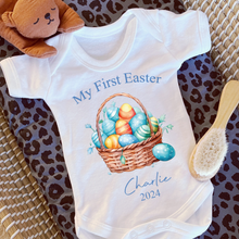 Load image into Gallery viewer, Easter Babygrow, Easter Sleepsuit, My 1st Easter, My First Easter, Babies first Easter sleepsuit, Easter baby outfit, New baby gift Vest
