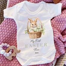 Load image into Gallery viewer, Easter Babygrow, Easter Sleepsuit, My 1st Easter, My First Easter, Babies first Easter sleepsuit, Easter baby outfit, New baby gift Vest
