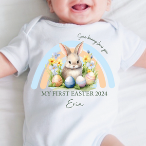 Easter Babygrow, Easter Sleepsuit, My 1st Easter, My First Easter, Babies first Easter sleepsuit, Easter baby outfit, New baby gift Vest