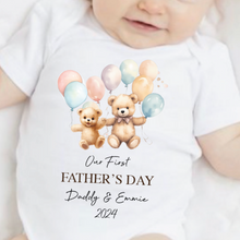 Load image into Gallery viewer, Father’s day gift, New Dad gift, First Father’s day babygrow, First Father’s day baby vest, Our first Father’s day, Best Daddy in the World
