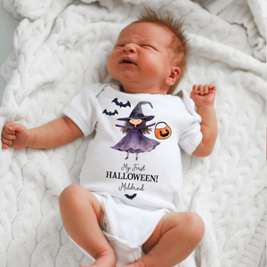 Personalised First Halloween Baby Vest My first Halloween Babygrow Pumpkin Baby's First Halloween Trick or Treat 1st Halloween Personalised Romper
