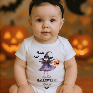 Personalised First Halloween Baby Vest My first Halloween Babygrow Pumpkin Baby's First Halloween Trick or Treat 1st Halloween Personalised Romper