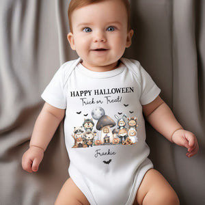 Personalised First Halloween Baby Vest My first Halloween Babygrow Pumpkin Baby's First Halloween Trick or Treat 1st Halloween Personalised Romper