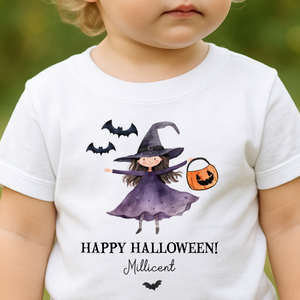 Personalised Halloween T-Shirt, Pumpkin Patch Tee, Custom Trick or Treat Tee, Spooky Tee, Too Cute to Spook, Boo Bag Gift, Girls Halloween Tee
