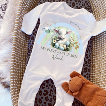 Load image into Gallery viewer, Copy of Easter Babygrow, Easter Sleepsuit, My 1st Easter, My First Easter, Babies first Easter sleepsuit, Easter baby outfit, New baby gift Vest
