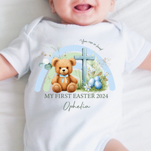 Load image into Gallery viewer, Easter Babygrow, Easter Sleepsuit, My 1st Easter, My First Easter, Babies first Easter sleepsuit, Easter baby outfit, New baby gift Vest
