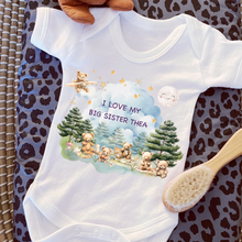 Load image into Gallery viewer, Personalised Baby Sleepsuit Baby Vest, I Love My Mummy Daddy Auntie, Teddy Bear Design, Baby Shower Gift, Custom Teddy Baby Outfit
