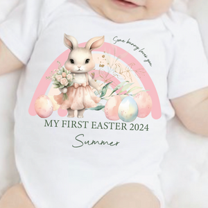 Easter Babygrow, Easter Sleepsuit, My 1st Easter, My First Easter, Babies first Easter sleepsuit, Easter baby outfit, New baby gift Vest