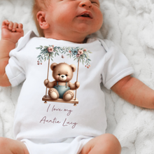 Load image into Gallery viewer, I Love My Auntie Baby Vest, Personalised Babygrow, Aunty Babygrow, Newborn Pregnancy Announcement Gift, Going to be an Auntie, Auntie Gift
