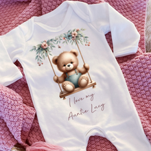 Load image into Gallery viewer, I Love My Auntie Baby Vest, Personalised Babygrow, Aunty Babygrow, Newborn Pregnancy Announcement Gift, Going to be an Auntie, Auntie Gift
