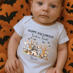 Personalised First Halloween Baby Vest My first Halloween Babygrow Pumpkin Baby's First Halloween Trick or Treat 1st Halloween Personalised Romper