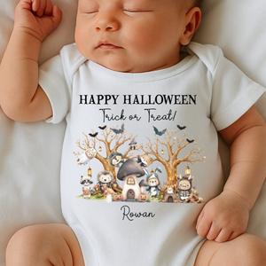 Personalised First Halloween Baby Vest My first Halloween Babygrow Pumpkin Baby's First Halloween Trick or Treat 1st Halloween Personalised Romper