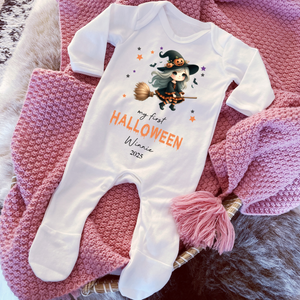 Personalised First Halloween Baby Vest My first Halloween Babygrow Pumpkin Baby's First Halloween Trick or Treat 1st Halloween Personalised Romper