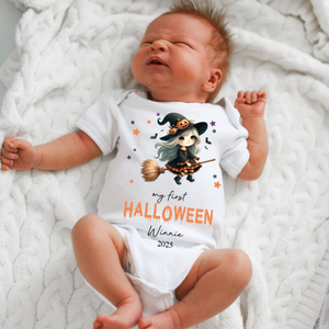 Personalised First Halloween Baby Vest My first Halloween Babygrow Pumpkin Baby's First Halloween Trick or Treat 1st Halloween Personalised Romper