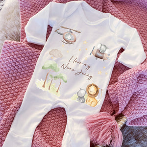 I Love My Grandad Baby Vest, Personalised Grandpa Babygrow, Newborn Pregnancy Announcement Gift, Going to be a Grandad Sleepsuit, Girl Boy