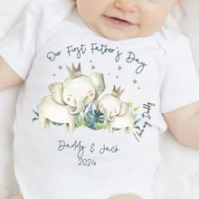 Load image into Gallery viewer, Father’s day gift, New Dad gift, First Father’s day babygrow, First Father’s day baby vest, Our first Father’s day I Love My Daddy Baby Vest
