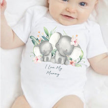 Load image into Gallery viewer, I Love My Mummy Baby Vest, Personalised Sleepsuit, Mummy Babygrow, Newborn Pregnancy Announcement Gift, Mummy &amp; Me Onesie, Mummy to be
