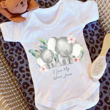 Load image into Gallery viewer, I Love My Mummy Baby Vest, Personalised Sleepsuit, Mummy Babygrow, Newborn Pregnancy Announcement Gift, Mummy &amp; Me Onesie, Mummy to be
