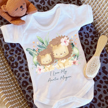 Load image into Gallery viewer, I Love My Auntie Baby Vest, Personalised Sleepsuit, Auntie Babygrow, Newborn Pregnancy Announcement Gift, Going to be an Auntie, Aunty to be
