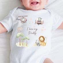 Load image into Gallery viewer, I Love My Daddy Baby Vest, Personalised Sleepsuit, Daddy Babygrow, Newborn Pregnancy Announcement, Going to be a Daddy, Daddy to be Gift
