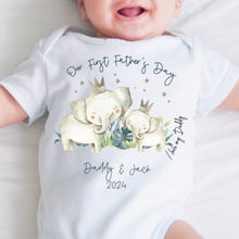 Load image into Gallery viewer, Father’s day gift, New Dad gift, First Father’s day babygrow, First Father’s day baby vest, Our first Father’s day I Love My Daddy Baby Vest
