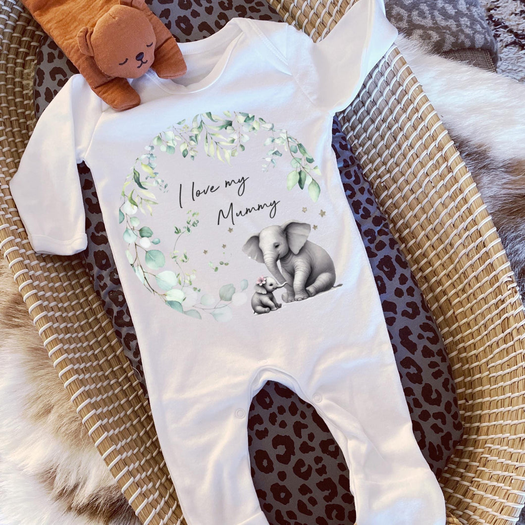 I Love My Mummy Baby Vest, Personalised Babygrow, Auntie Sleepsuit, Newborn Pregnancy Announcement Pjs, Going to be Daddy, Grandparent Gift