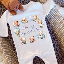 Load image into Gallery viewer, I Love My Brother Baby Vest, Personalised Sibling Bodysuit, Babygrow, Newborn Pregnancy Announcement, Going to be a Big Brother Announcement
