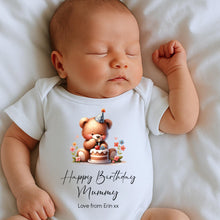 Load image into Gallery viewer, Happy Birthday Daddy Babygrow, 1st Birthday as My Daddy, Dad Birthday Gift, Personalised Birthday Sleepsuit Vest Bodysuit, Daddy from Baby
