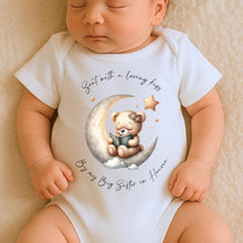Load image into Gallery viewer, Sent With A Kiss From My Big Sister In Heaven, Brother baby loss, Sibling Memorial, Baby Funeral Outfit, Miracle Baby, Rainbow Baby vest
