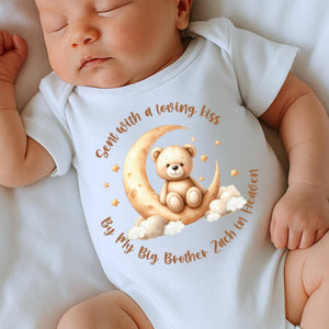 Sent With A Kiss From My Grandparent In Heaven, Grandma baby loss, Nana Memorial, Baby Funeral Outfit, Miracle Baby, Rainbow Baby vest