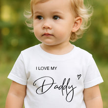 Load image into Gallery viewer, I Love My Daddy Kids T-Shirt, Personalised Me and Daddy Toddler Tee, Children Dad Shirt, Father&#39;s Day Gift, Best Daddy Kids Top Daddy&#39;s Girl
