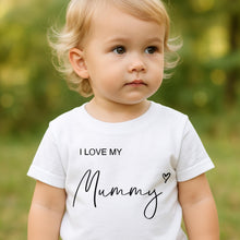 Load image into Gallery viewer, I Love My Mummy Kids T-Shirt, Personalised Me and Mummy Toddler Tee, Children Dad Shirt, Father&#39;s Day Gift, Best Mummy Kids Top Mummy&#39;s Girl
