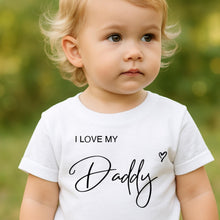 Load image into Gallery viewer, I Love My Daddy Kids T-Shirt, Personalised Me and Daddy Toddler Tee, Children Dad Shirt, Father&#39;s Day Gift, Best Daddy Kids Top Daddy&#39;s Girl
