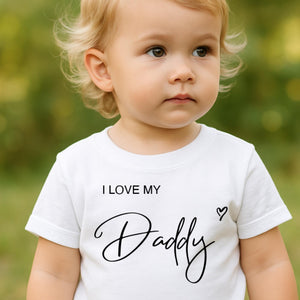 I Love My Daddy Kids T-Shirt, Personalised Me and Daddy Toddler Tee, Children Dad Shirt, Father's Day Gift, Best Daddy Kids Top Daddy's Girl