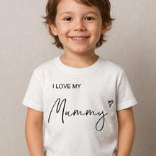 Load image into Gallery viewer, I Love My Mummy Kids T-Shirt, Personalised Me and Mummy Toddler Tee, Children Dad Shirt, Father&#39;s Day Gift, Best Mummy Kids Top Mummy&#39;s Girl
