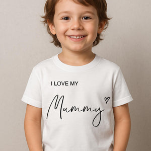 I Love My Mummy Kids T-Shirt, Personalised Me and Mummy Toddler Tee, Children Dad Shirt, Father's Day Gift, Best Mummy Kids Top Mummy's Girl