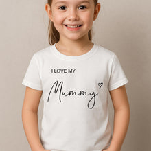 Load image into Gallery viewer, I Love My Mummy Kids T-Shirt, Personalised Me and Mummy Toddler Tee, Children Dad Shirt, Father&#39;s Day Gift, Best Mummy Kids Top Mummy&#39;s Girl
