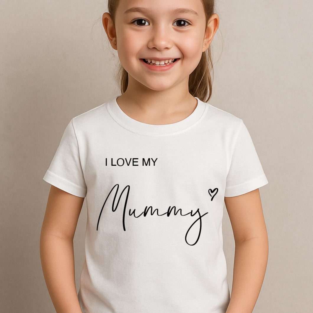 I Love My Mummy Kids T-Shirt, Personalised Me and Mummy Toddler Tee, Children Dad Shirt, Father's Day Gift, Best Mummy Kids Top Mummy's Girl