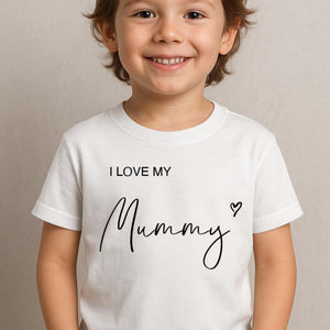 I Love My Mummy Kids T-Shirt, Personalised Me and Mummy Toddler Tee, Children Dad Shirt, Father's Day Gift, Best Mummy Kids Top Mummy's Girl