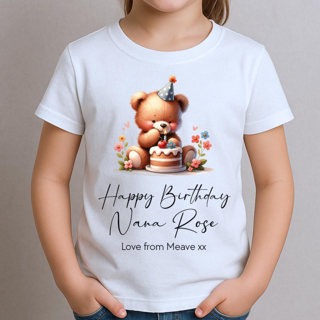 Happy Birthday Nana T-Shirt, 1st Birthday as My Nanny, Grandparent Gift, Grandma Birthday, Granny Birthday, Toddler Tee, Kids Top Clothes