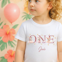 Load image into Gallery viewer, Personalised Ballet Birthday T-Shirt, Bunny Ballerina Birthday Outfit, Birthday vest, 1st Birthday, My First Birthday T-Shirt, Dancer Tee
