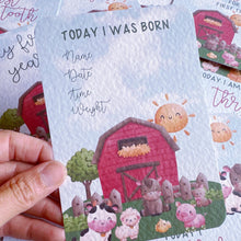 Load image into Gallery viewer, baby milestone cards, farmyard, Jungle, farm Milestone Cards, baby shower gift, pregnancy cards, baby girl, new baby gift, farmyard baby boy
