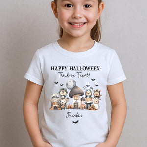 Personalised Halloween T-Shirt, Pumpkin Patch Tee, Custom Trick or Treat Tee, Spooky Tee, Too Cute to Spook, Boo Bag Gift, Girls Halloween T