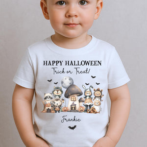 Personalised Halloween T-Shirt, Pumpkin Patch Tee, Custom Trick or Treat Tee, Spooky Tee, Too Cute to Spook, Boo Bag Gift, Girls Halloween T